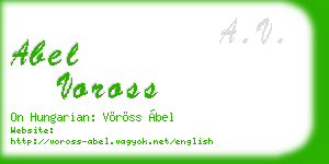 abel voross business card